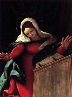 Virgin Annunciate Oil painting by Lorenzo Lotto