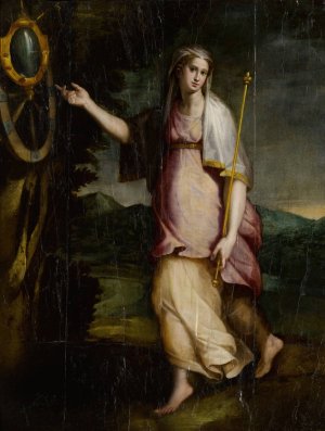 Allegorical Figure, Probably Prudence by Lorenzo Sabatini Oil Painting