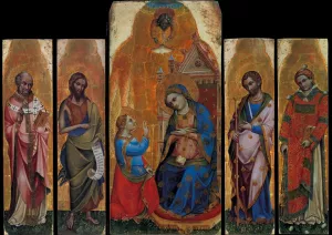 Annunciation with Saints by Lorenzo Veneziano Oil Painting