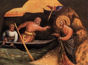 Calling of the Apostles Peter and Andrew by Lorenzo Veneziano Oil Painting