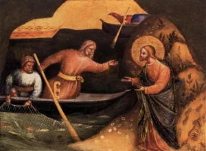 Calling of the Apostles Peter and Andrew Oil painting by Lorenzo Veneziano