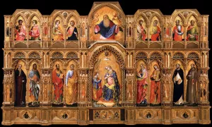 Lion Polyptych by Lorenzo Veneziano - Oil Painting Reproduction
