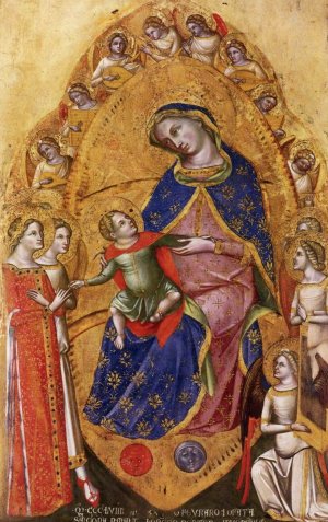 Marriage of St Catherine by Lorenzo Veneziano Oil Painting