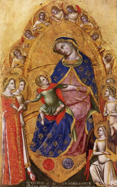 Main Product Photo of Marriage of St Catherine Painting by Lorenzo Veneziano