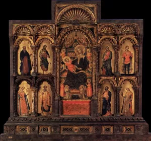 Polyptych of Santa Maria della Celestia by Lorenzo Veneziano - Oil Painting Reproduction