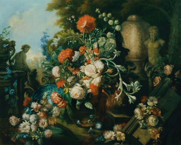 Blumenstuck  by Lotte Sykora - Hand-Painted Oil Painting Reproduction