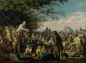 Stump Speaking by Louis Adolphe Gautier Oil Painting