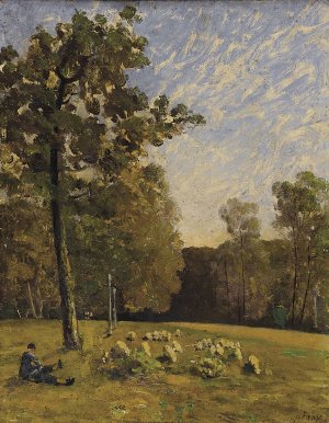 Shepherd's Rest by Louis Aime Japy Oil Painting