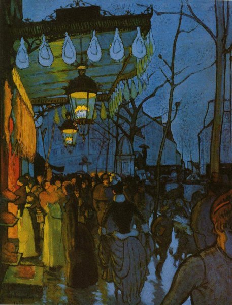 Main Product Photo of Avenue de Clichy, Five Painting by Louis Anquetin