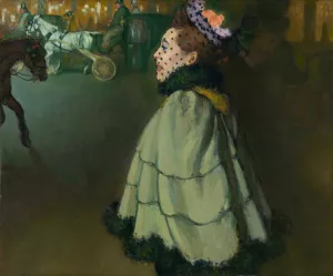 Woman at the Champs-elysees by night by Louis Anquetin Oil Painting