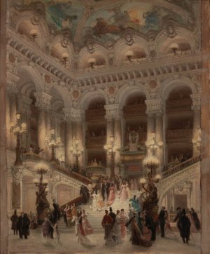 L'escalier de l'Opera by Louis Beroud Oil Painting
