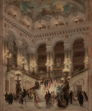 L'escalier de l'Opera by Louis Beroud Oil Painting