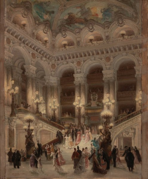Main Product Photo of L'escalier de l'Opera  Painting by Louis Beroud