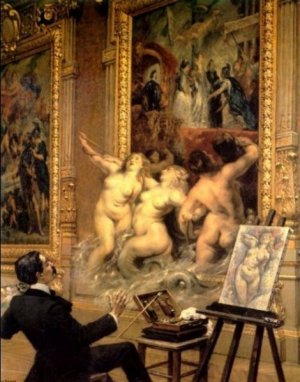 The Joys Of The Flooding by Louis Beroud Oil Painting