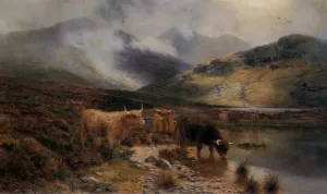 By an Argyllshire Loch Between the Showers by Louis Bosworth Hurt - Oil Painting Reproduction