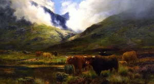 Clachaig, Clencoe Oil painting by Louis Bosworth Hurt