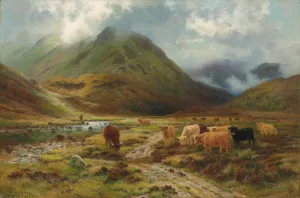 Glen at Inveroran, Perthshire by Louis Bosworth Hurt Oil Painting