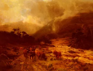 Glen Dochart, Perthshire Oil painting by Louis Bosworth Hurt
