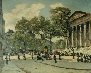 La place de la Madeleine by Louis Braquaval Oil Painting