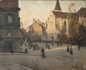 L'eglise Saint-Medard by Louis Braquaval Oil Painting