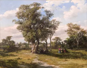 St Kilda Park Oil painting by Louis Buvelot