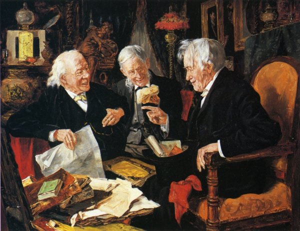 Main Product Photo of A Good Joke Painting by Louis C. Moeller