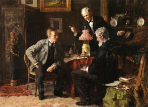 A Notty Question by Louis C. Moeller Oil Painting