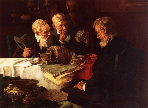 Main Product Photo of The Appraiser Painting by Louis C. Moeller