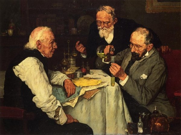 Main Product Photo of The Chemists Painting by Louis C. Moeller
