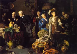 The Connoisseurs by Louis C. Moeller - Oil Painting Reproduction
