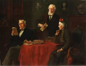 The Letters also known as Seeking Advice Oil painting by Louis C. Moeller