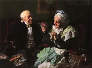 The Nosegay painting by Louis C. Moeller