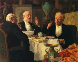 The Toast by Louis C. Moeller - Oil Painting Reproduction