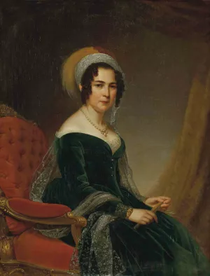 Dame au turban ou portrait de madame Moritz Koenigswarter, nee Cecilia Wertheimer by Louis Camille Muraton Oil Painting