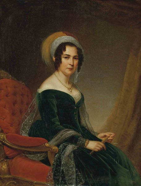 Dame au turban ou portrait de madame Moritz Koenigswarter, nee Cecilia Wertheimer by Louis Camille Muraton - Hand-Painted Oil Painting Reproduction
