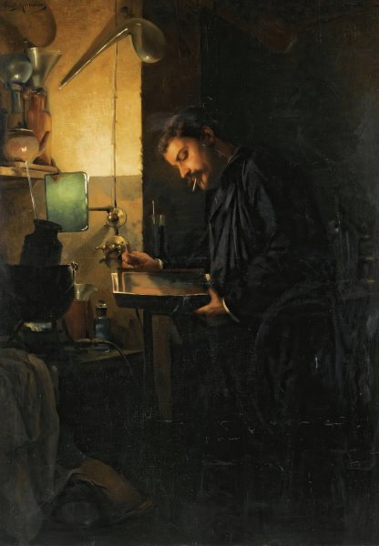 Le photographe by Louis Camille Muraton - Hand-Painted Oil Painting Reproduction