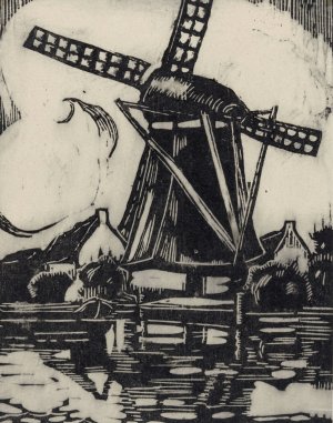 Molen by Louis Cardinaals Oil Painting
