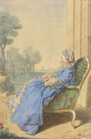 Madame La Duchesse De Mortemart Oil painting by Louis Carrogis Carmontelle