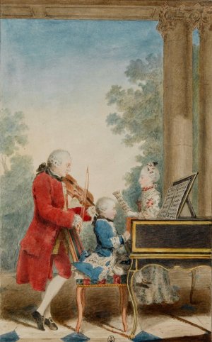 Portrait de Wolfgang Amadeus Mozart by Louis Carrogis Carmontelle Oil Painting
