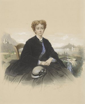 Portret van Maria Elisabeth Adolphine Waller-Schill by Louis Chantal Oil Painting