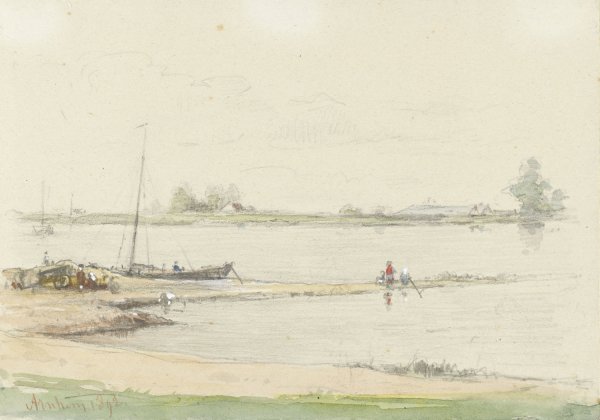 Rijn bij Arnhem  by Louis Chantal - Hand-Painted Oil Painting Reproduction
