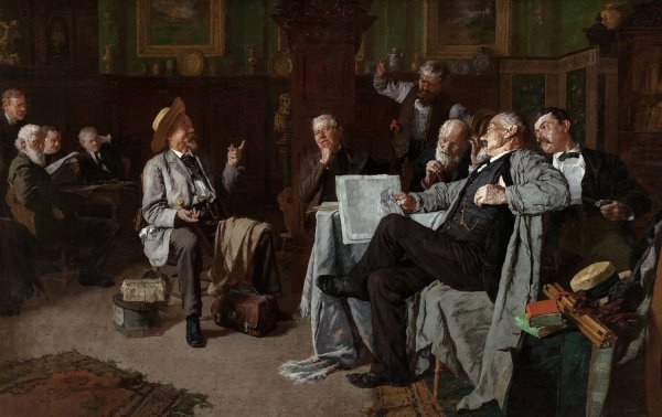 Main Product Photo of The Dubious Tale Painting by Louis Charles Moeller