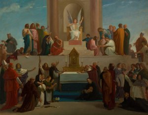 La Theologie by Louis Charles Timbal Oil Painting