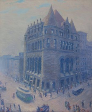 Chamber of Commerce Building by Louis Charles Vogt Oil Painting