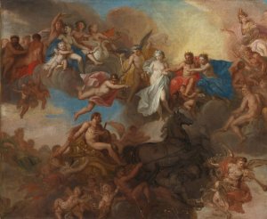 Hercules And Hebe by Louis Cheron Oil Painting