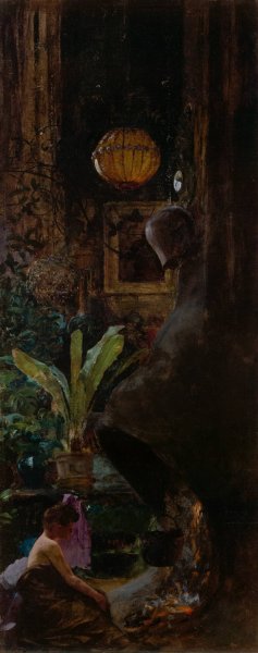 A Corner of the 72nd Street Studio by Louis Comfort Tiffany Oil Painting