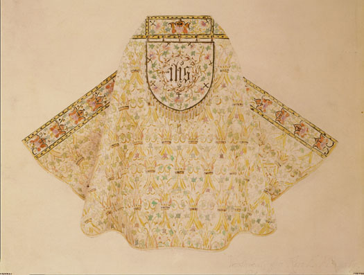 Main Product Photo of Drawing for a Cope for the Reverend Edward McCurdy Painting by Louis Comfort Tiffany
