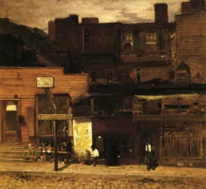 Duane Street, New York Oil painting by Louis Comfort Tiffany