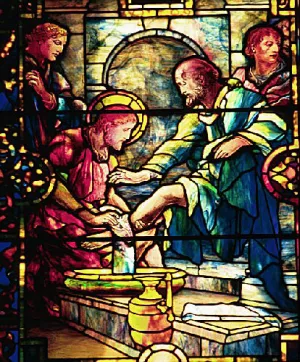 Jesus Washing the Feet of the Disciples Oil painting by Louis Comfort Tiffany