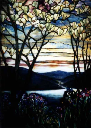 Magnolias and Irises Oil painting by Louis Comfort Tiffany